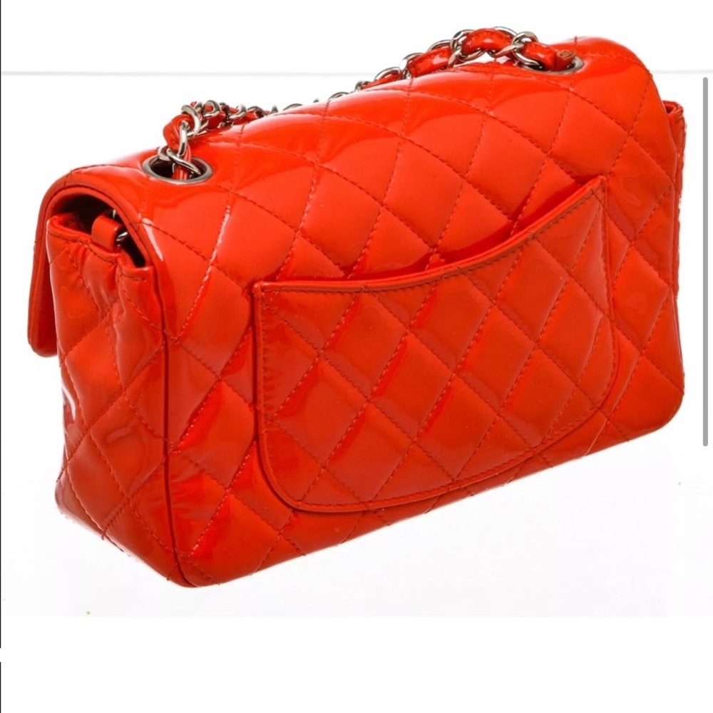 Chanel Patent Red Rectangular Mini Classic Flap - Picture 3 of 9